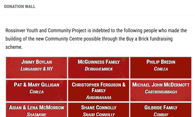 donation wall